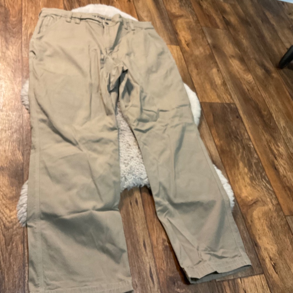Duluth Trading Flex Fire Hose Pants‎ 42 Measure 40x30 Mens Tan Men's Work Cargo